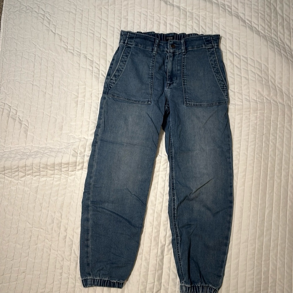 J.Crew Factory Denim Jogger with Stretch – Size 28 – Elastic Waist